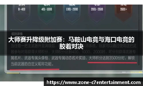 大师赛升降级附加赛：马鞍山电竞与海口电竞的胶着对决